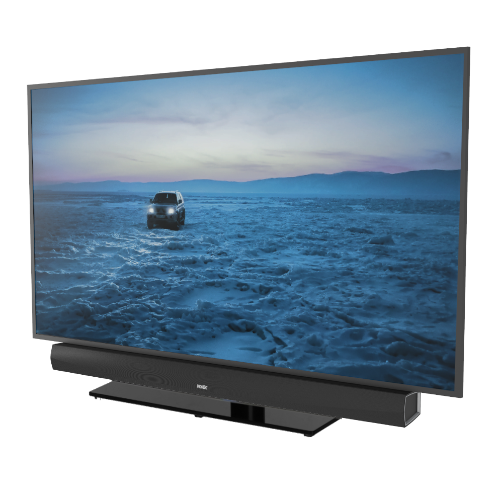 Cavus draaibare TV tafelstandaard met Denon DHT-S516H frame