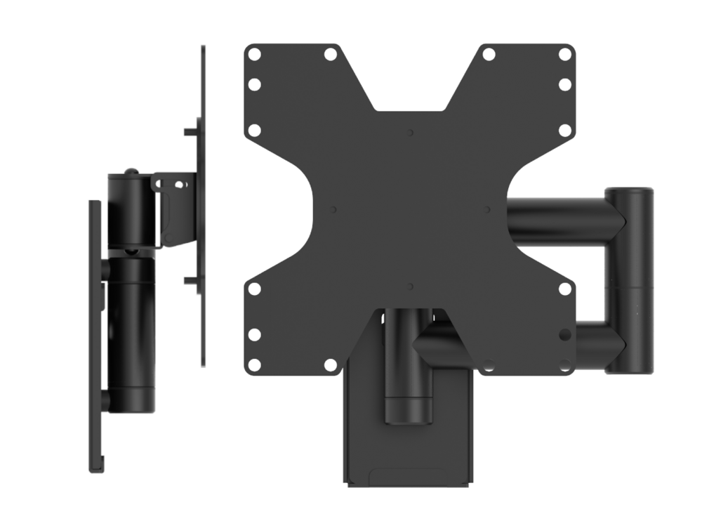 Cavus WMV2050 zwarte muursteun voor 26 - 37 inch TV ingeklapt
