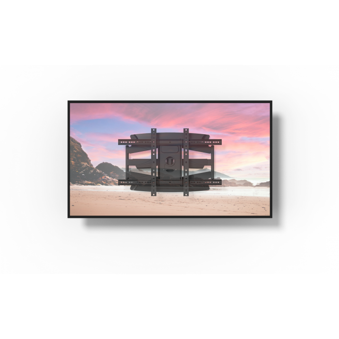 Totaalbeeld ingeklapte Cavus WME105 full motion muursteun voor 37 - 70 inch TV