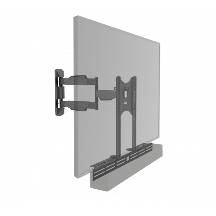 Cavus draaibare muursteun voor 32 - 55 Inch TV en universele soundbar (keyhole / schroefdraad)