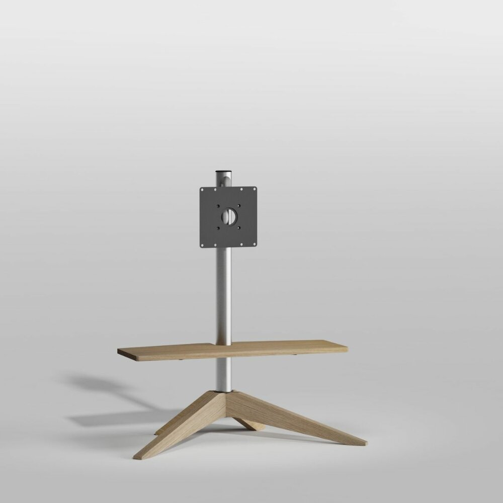 Cavus vloerstandaard CROSS eiken 100 cm RVS vrijstaand