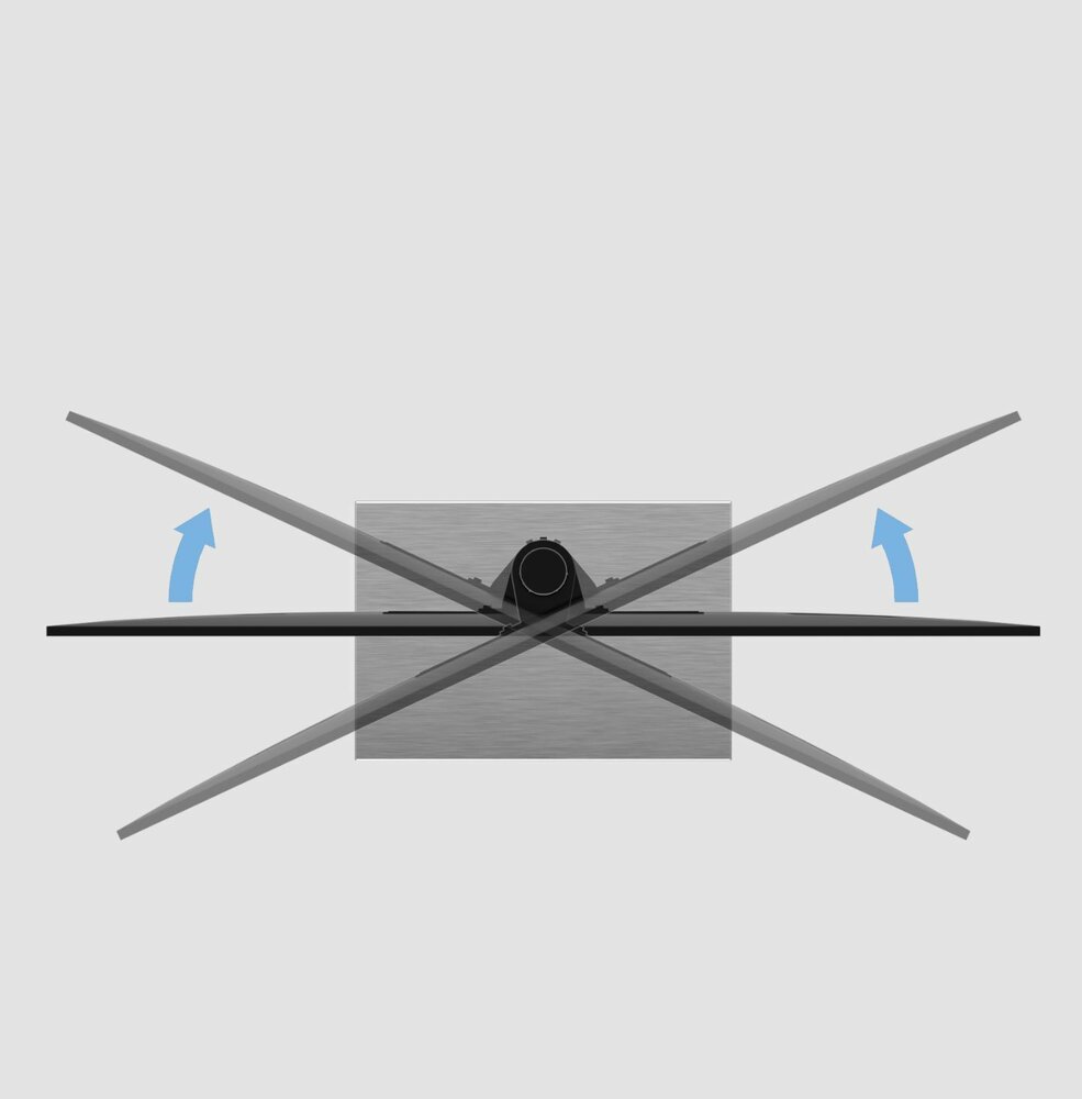 Cavus vloerstandaard SQUARE 100 cm RVS  draaibaar
