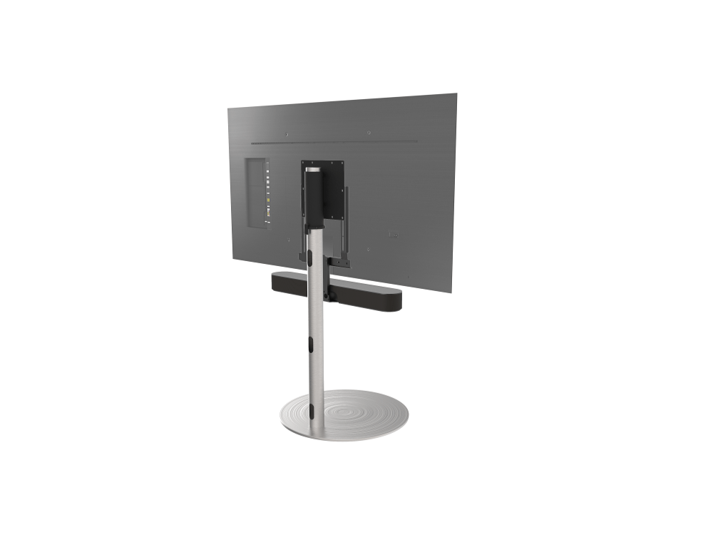 Frame voor zwarte Sonos Beam voorbeeld op tv vloerstandaard achterzijde