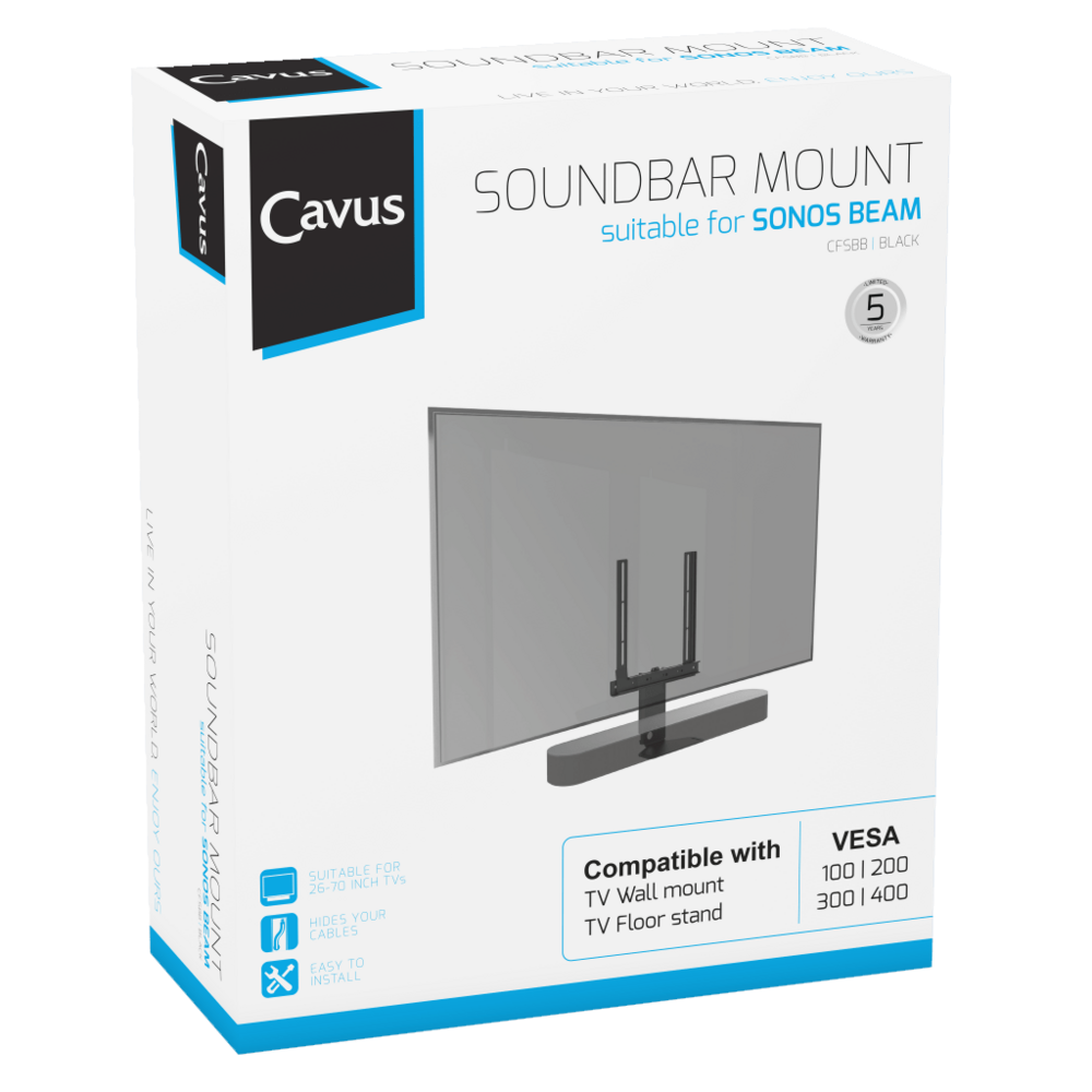 Frame voor zwarte Sonos Beam verpakking