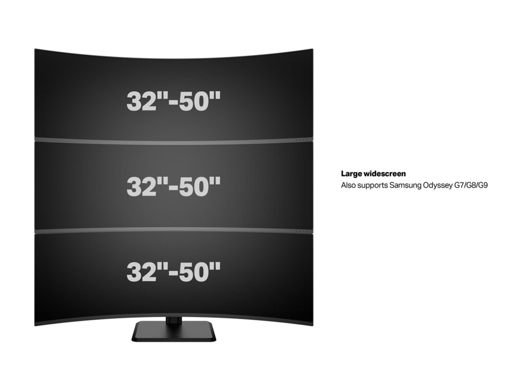 Multibrackets Monitorsteun - VESA Tablestand HD Triple Vertical Widescreen 32-50&#039;&#039;