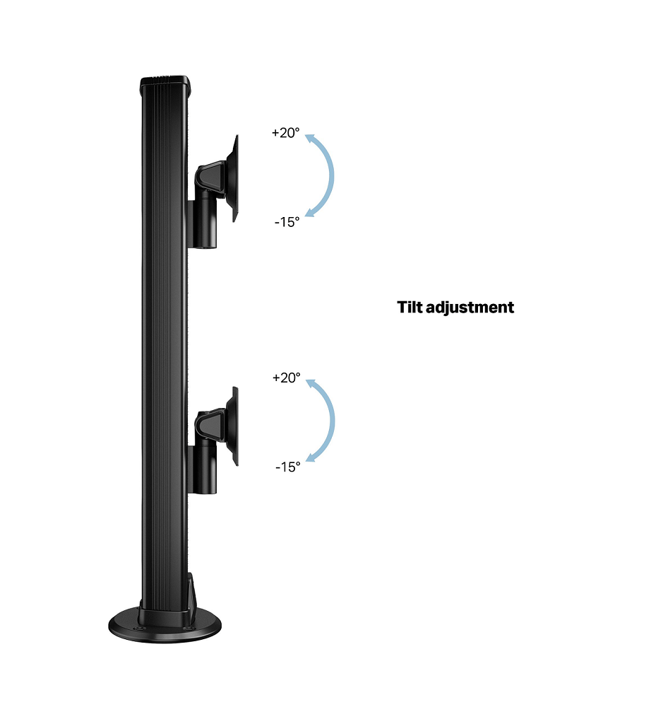 Multibrackets Monitorsteun - VESA Grommet Base HD Dual Vertical Widescreen 32-50&#039;&#039;