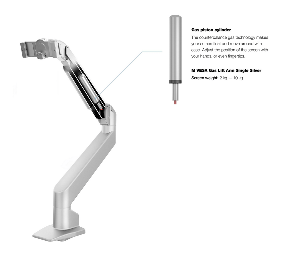 Multibrackets Monitorsteun - Gas Lift Arm geschikt voor Apple iMac&reg; 24&#039;&#039; [zilver]