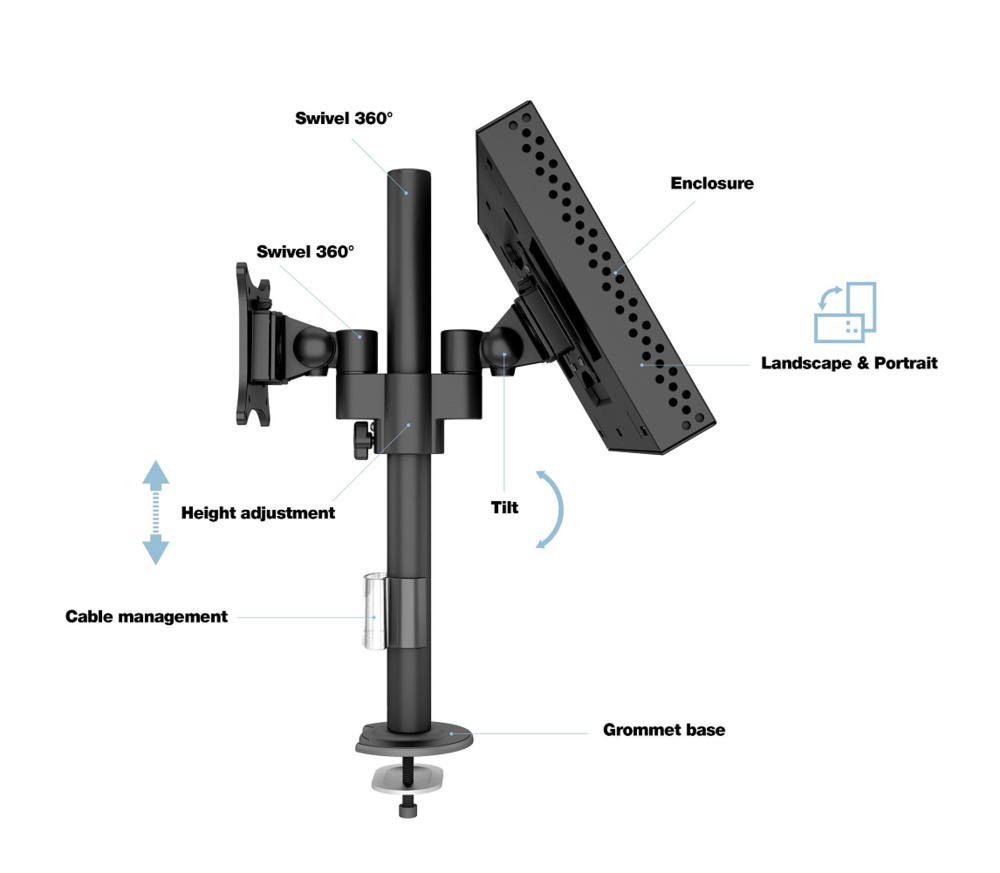 Multibrackets Monitorsteun - Voor Samsung QB13R en monitor (B2B)