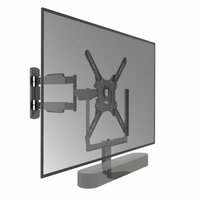 Cavus zwarte draaibare muursteun voor 32 - 55 Inch TV en Sonos Beam doorschijnend