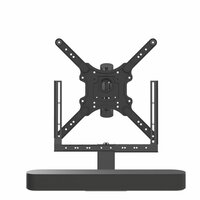 Cavus zwarte draaibare muursteun voor 32 - 55 Inch TV en Sonos Beam vooraanzicht