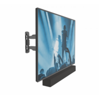 Cavus draaibare muursteun voor 32 - 55 Inch TV en universele soundbar (keyhole / schroefdraad) half uitstaand