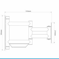 Cavus WMV8050 zwarte design muursteun voor 26 - 55 Inch TV afmetingen