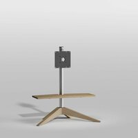 Cavus vloerstandaard CROSS eiken 100 cm RVS vrijstaand