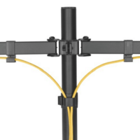 Kabelmanagement monitor beugel voor twee 17 t/m 32 Inch schermen tot 8 kg