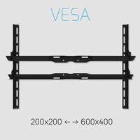 Cavus vloerstandaard MOUNT 100 cm RVS 600 x 400 Adapter