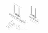 Zwart frame voor soundbar universeel met centrale kolom afmetingen