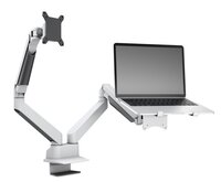 Multibrackets Monitorsteun - VESA Gas Lift Arm Dual Arm met Laptop Houder [wit]
