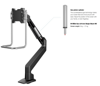 Multibrackets Monitorsteun - VESA Gas Lift Arm Single HD met hendel [zwart]