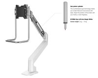Multibrackets Monitorsteun - VESA Gas Lift Arm Single met hendel [wit]