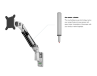 Multibrackets Monitorsteun - VESA Gas Lift Arm Wall Basic  [zilver]