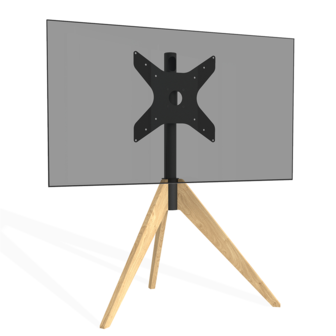 Cavus vloerstandaard TRIANGLE eiken 120cm VESA 400x400