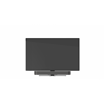 Cavus draaibare TV tafelstandaard met Sonos Beam frame totaalbeeld