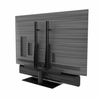 Achterzijde Cavus draaibare TV tafelstandaard met frame voor Bluesound Pulse 2i Soundbar en 43- 60 inch TV&#039;s