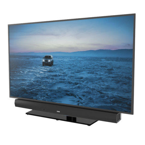 Cavus draaibare TV tafelstandaard met Denon DHT-S516H frame