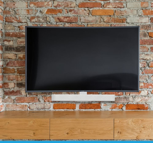 Muursteun met frame Sonos Beam wit