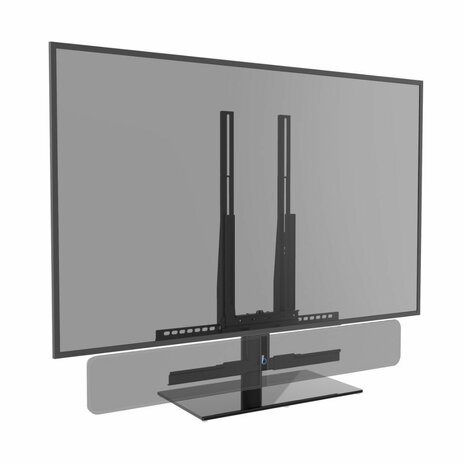 Cavus draaibare TV tafelstandaard met frame voor Bluesound Pulse 2i Soundbar en 43- 60 inch TV's