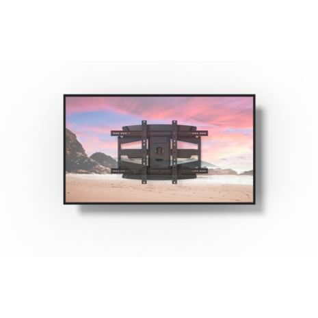 Totaalbeeld ingeklapte Cavus WME105 full motion muursteun voor 37 - 70 inch TV
