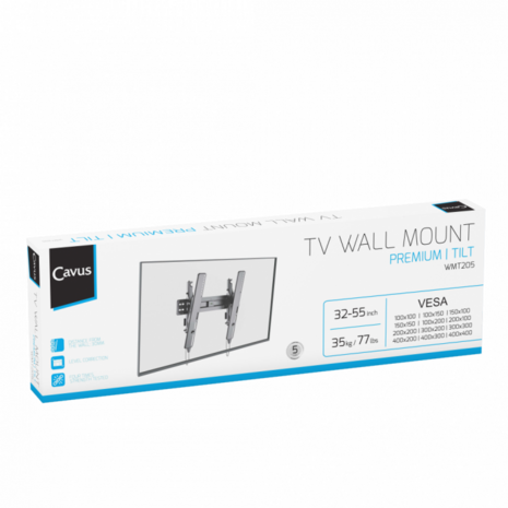Vrepakking Cavus WMT205 Premium  kantelbare muursteun voor 32 - 55 inch TV
