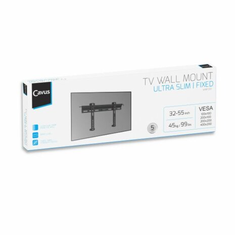 Cavus WMF001 vlakke muursteun voor 32 - 55 Inch TV in verpakking