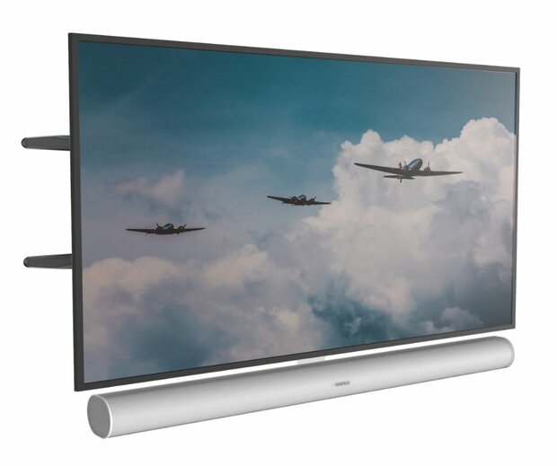 Draaibare muursteun met wit frame voor Sonos ARC