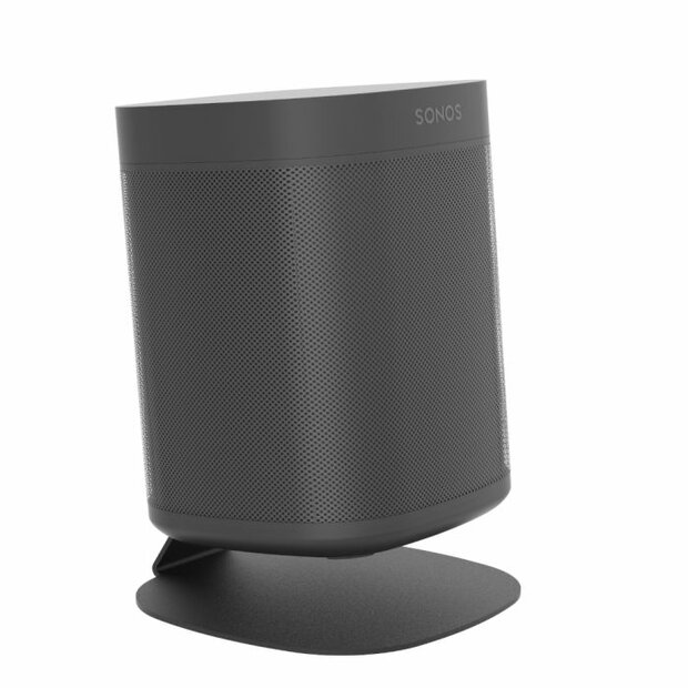Tafelstandaard voor Sonos ONE en Sonos PLAY:1 zwart zijaanzicht