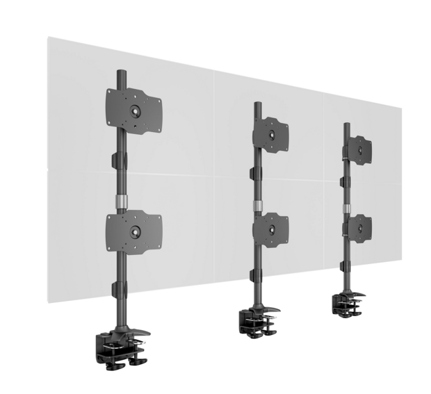 Multibrackets Monitorsteun - VESA Desktopmount Sixth Vertical Desk Clamp 24-32&#039;&#039;
