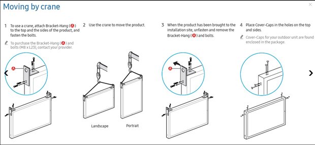 Multibrackets Hanging Bracket for Samsung OH75