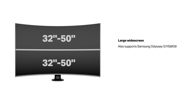 Multibrackets Monitorsteun - VESA Grommet Base HD Dual Vertical Widescreen 32-50&#039;&#039;