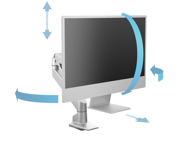 Multibrackets Monitorsteun - Gas Lift Arm geschikt voor Apple iMac&reg; 24&#039;&#039; [zilver]