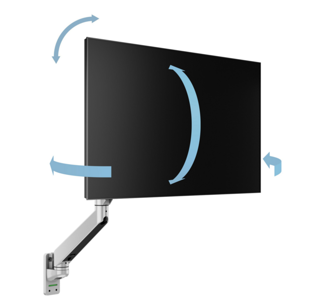 Multibrackets Monitorsteun - VESA Gas Lift Arm Wall Single [zilver]