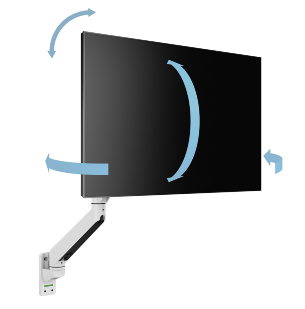 Multibrackets Monitorsteun - VESA Gas Lift Arm Wall Single [wit]