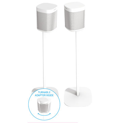 Cavus set witte draaibare  vloerstandaards voor Sonos ONE