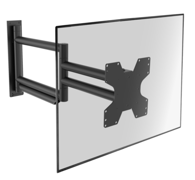 Cavus zwarte design muursteun voor 26 - 55 inch TV met extra lange arm