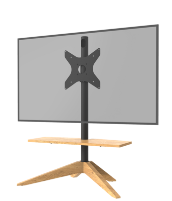 Cavus vloerstandaard CROSS eiken 120cm VESA 300x300