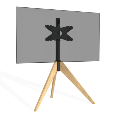 Cavus vloerstandaard TRIANGLE eiken 120cm VESA 400x200